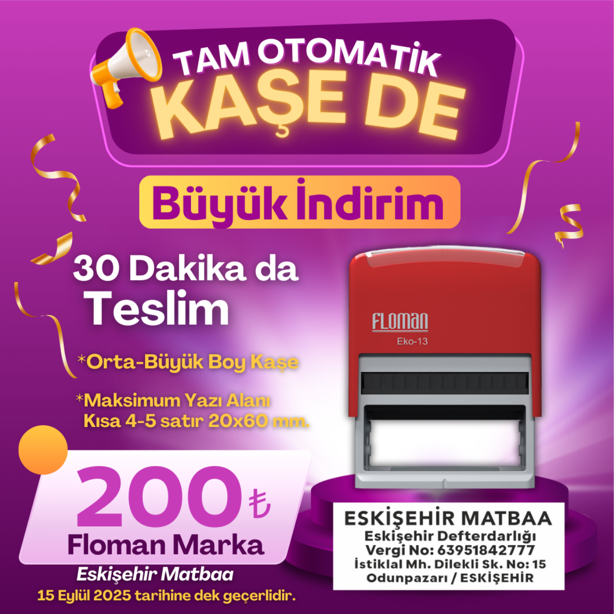 Kaşe Üretimi – Eskişehir Matbaa | Sırdaş & Floman Kaşeler
